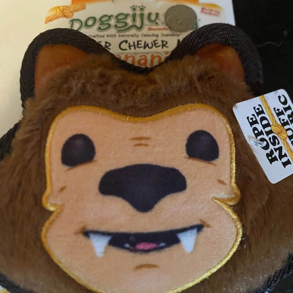 DoggyJuju Tuffer Chewer Mini Werewolf Refillable Toy - Brown & Orange